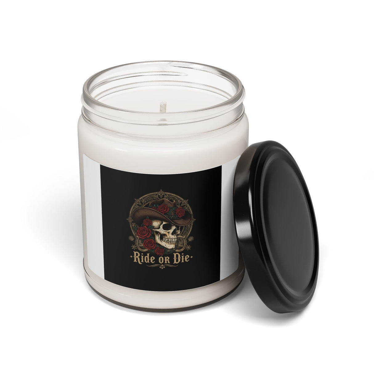 Ride or Die Skull Candle | Western-Gothic, gothic Americana soy candle