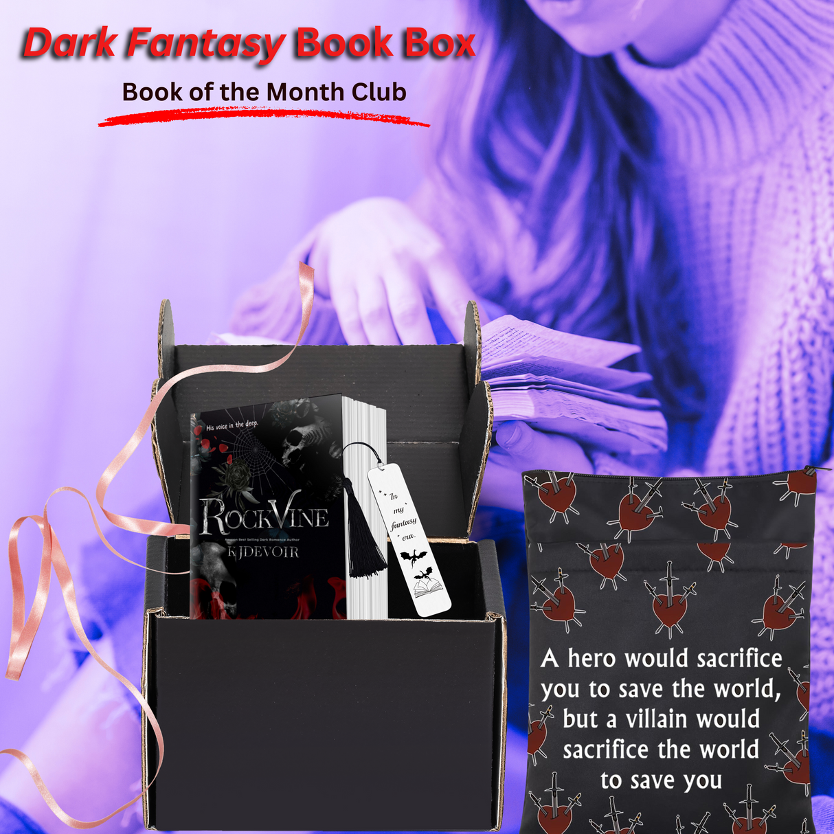Book of the Month Box (dark romance & dark fantasy) - Dark Romance Crates
