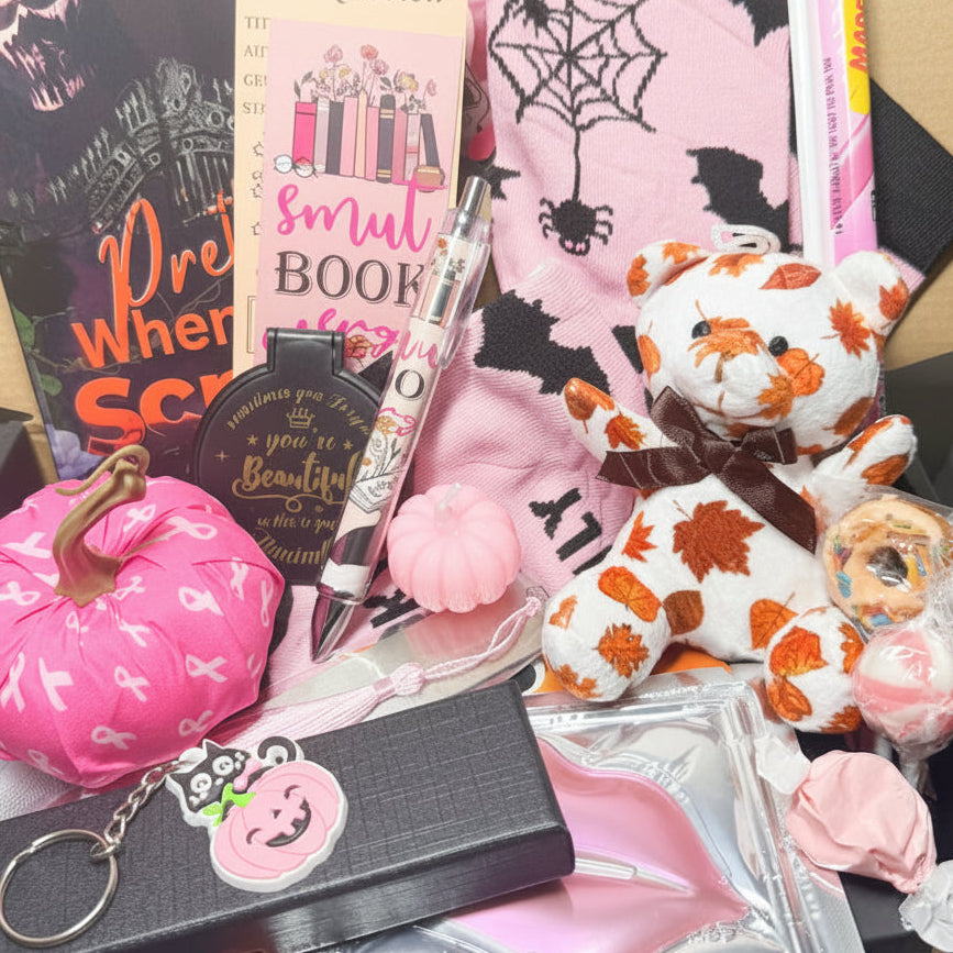Pink Halloween Dark Romance Box - October breast cancer awareness month