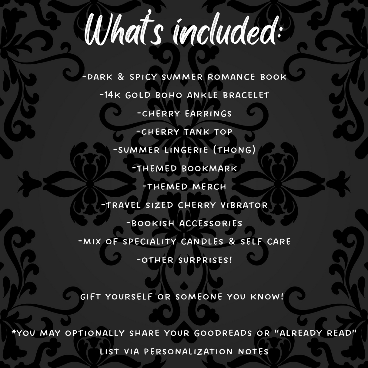 🍒Smutty Books Gift Basket: Books, 14k Gold & more!