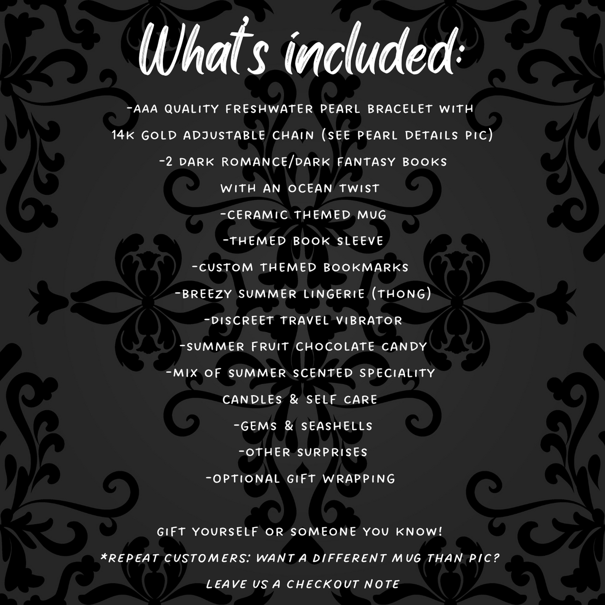 Dark Romance Treasure Box - Books, Spa, Freshwater Pearls - Dark Romance Crates