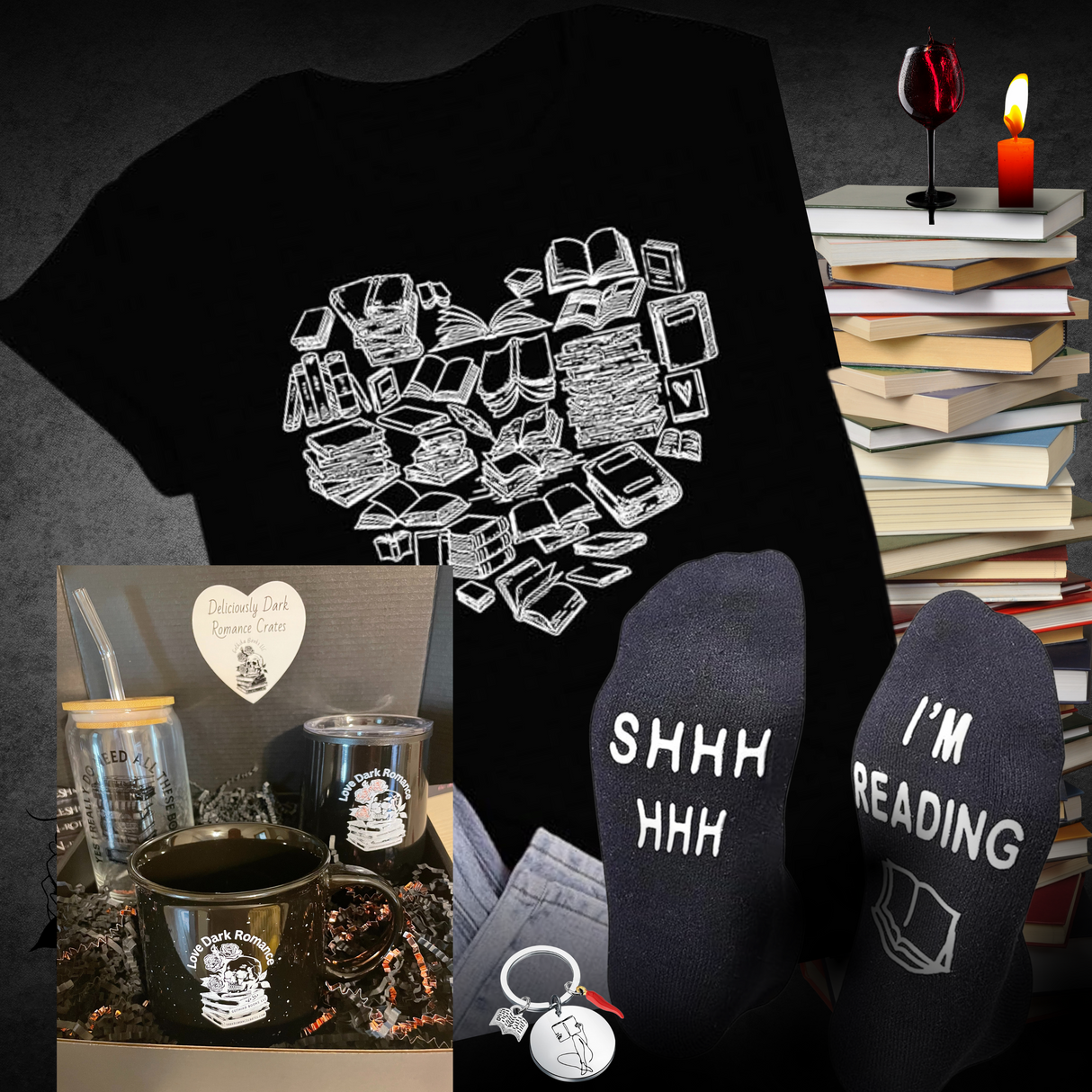 Cozy bookish tee (see bulk rate)