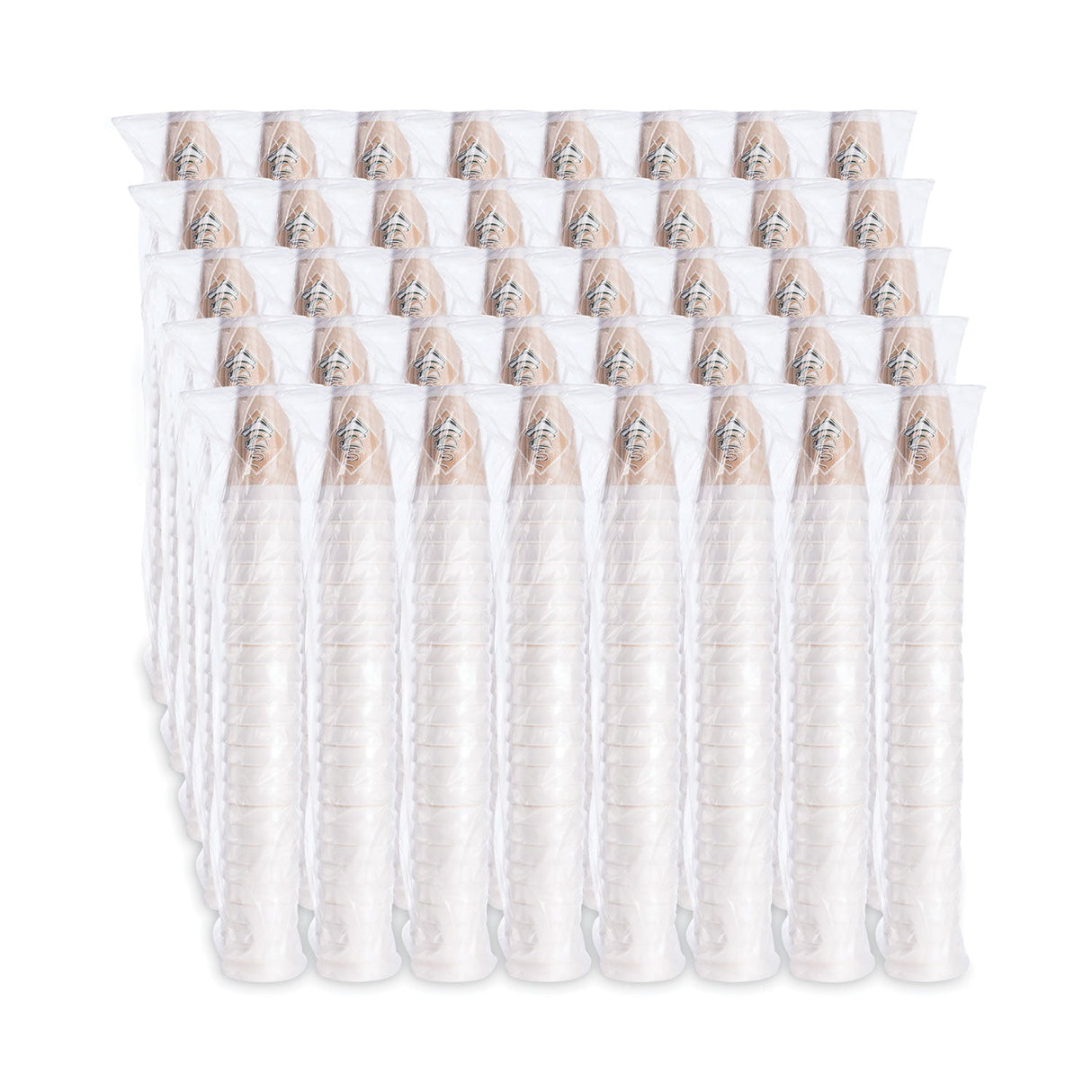 Dart Cafe G Foam Hot/Cold Cups, 16 oz, Brown/Green/White, 1,000/Carton