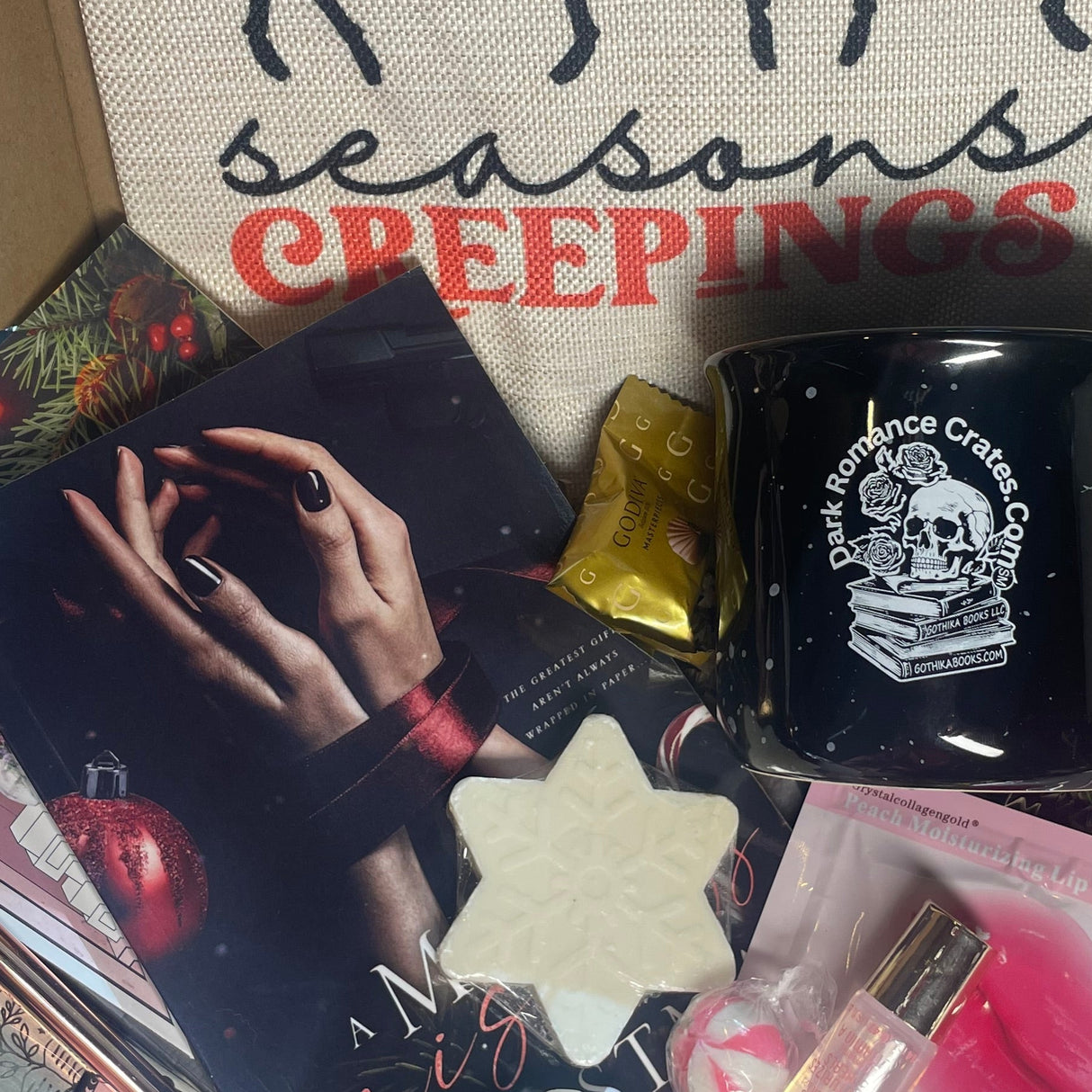 Holiday Book Box - Dark & Spicy Reads, Luxury Spa, Jewelry, optional toys