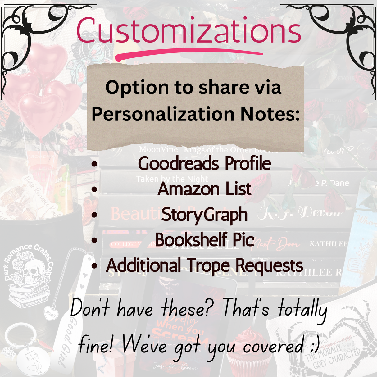 Dark Romance Book Club Kit / Dark Romance Book Party