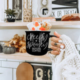 Creepy Spooky Black Ceramic Mug 14.5oz Halloween Coffee Cup For Gothic Morning Vibes