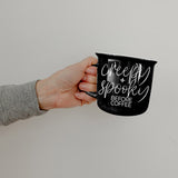 Creepy Spooky Black Ceramic Mug 14.5oz Halloween Coffee Cup For Gothic Morning Vibes