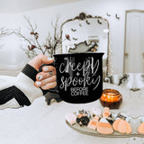 Creepy Spooky Black Ceramic Mug 14.5oz Halloween Coffee Cup For Gothic Morning Vibes