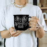 Creepy Spooky Black Ceramic Mug 14.5oz Halloween Coffee Cup For Gothic Morning Vibes