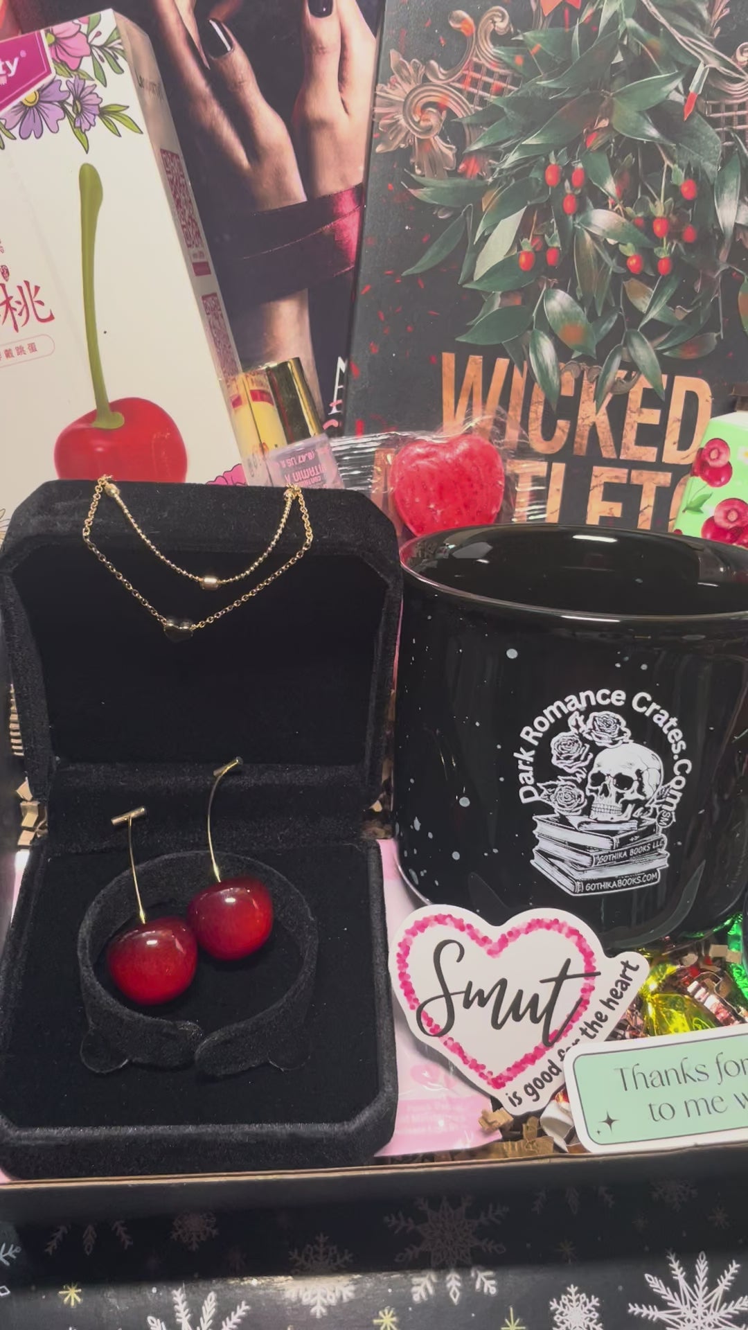 Holiday Book Box - Dark & Spicy Reads, Luxury Spa, Jewelry, optional toys