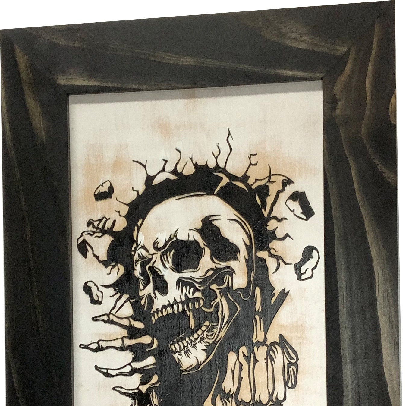 Gothic Skull Giving Middle Finger Decorative Gun Cabinet To Securely Store Your Gun In Any Room!