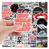 10-50 PCS Smutty Dark Romance Book Stickers for Kindle, Notebook, Bookish Reader Themed Sticker Pack Waterproof, Holographic (see bulk rate)