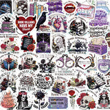 10-50 PCS Smutty Dark Romance Book Stickers for Kindle, Notebook, Bookish Reader Themed Sticker Pack Waterproof, Holographic (see bulk rate)