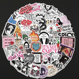 10-50 PCS Smutty Dark Romance Book Stickers for Kindle, Notebook, Bookish Reader Themed Sticker Pack Waterproof, Holographic (see bulk rate)