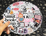 10-50 PCS Smutty Dark Romance Book Stickers for Kindle, Notebook, Bookish Reader Themed Sticker Pack Waterproof, Holographic (see bulk rate)